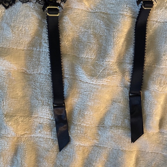 Dita Von Teese Hustler Hollywood green and Black Lace Garter Belt - Picture 9 of 11